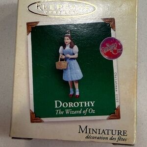 Dorothy The Wizard of Oz Miniature Hallmark Christmas Ornament. MIB Vintage 2005